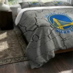 Golden State Warriors Cracked Texture Bedding Set Best Selling