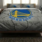 Golden State Warriors Cracked Texture Bedding Set Best Selling