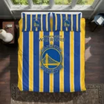 Golden State Warriors Stripe Style Bedding Set Best Selling