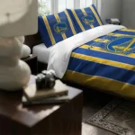 Golden State Warriors Stripe Style Bedding Set Best Selling