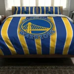 Golden State Warriors Stripe Style Bedding Set Best Selling