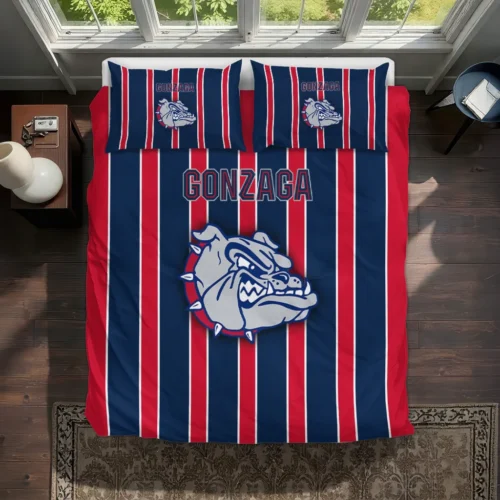 Gonzaga Bulldogs Stripe Style Bedding Set Best Selling