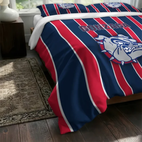 Gonzaga Bulldogs Stripe Style Bedding Set Fashion Forward