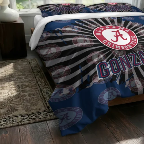 Gonzaga Bulldogs Sunburst Splatter Bedding Set Fashion Forward