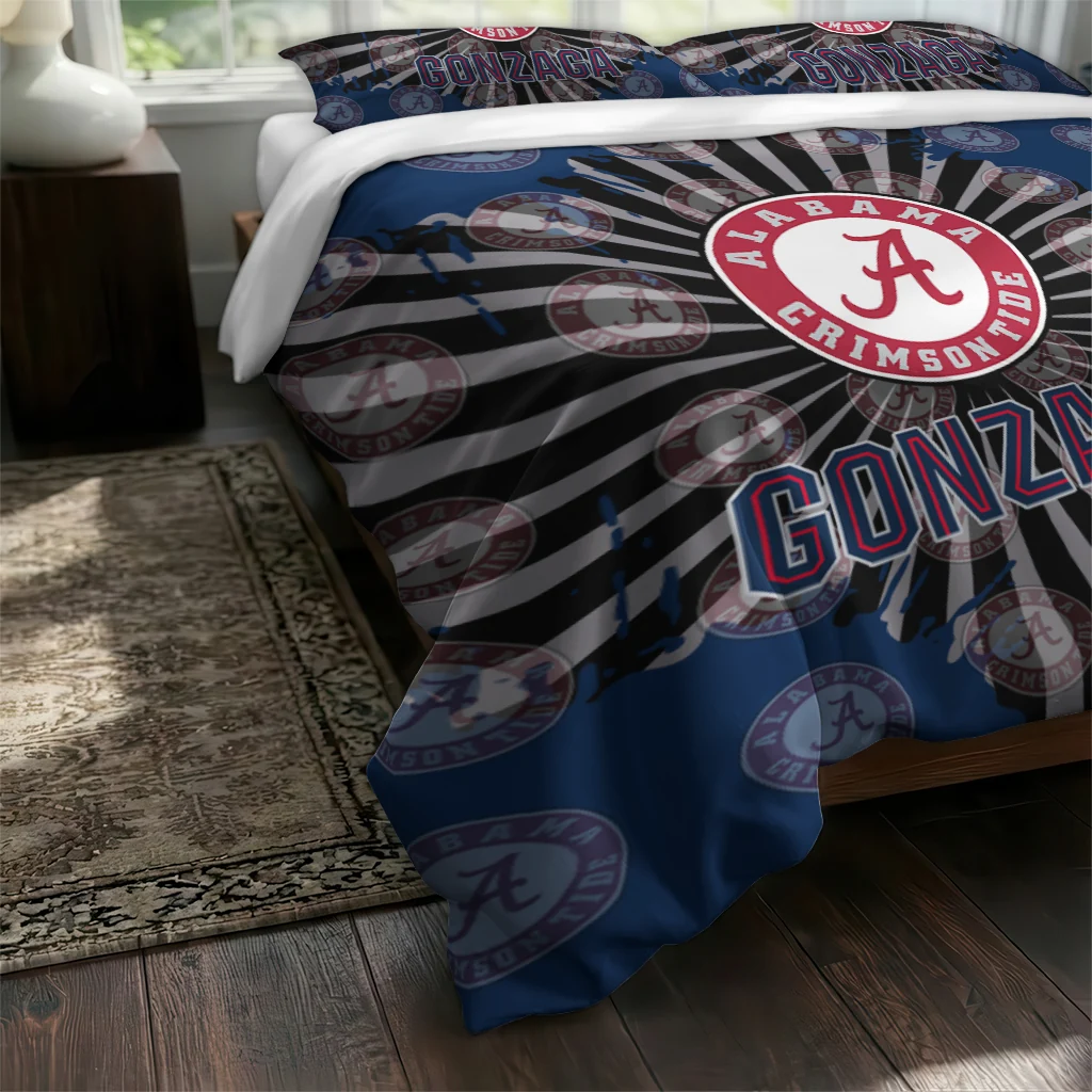 Gonzaga Bulldogs Sunburst Splatter Bedding Set Fashion Forward Gonzaga Bulldogs Sunburst Splatter Bedding Set Fashion Forward