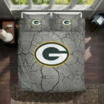 Green Bay Packers Cracked Texture Bedding Set Best Selling