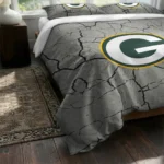 Green Bay Packers Cracked Texture Bedding Set Best Selling