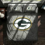 Green Bay Packers Cracked Texture Bedding Set Best Selling