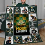 Green Bay Packers Quilt Blanket - Legends Patchwork Green Yellow 1 Green Bay Packers Quilt Blanket Legends Patchwork Green Yellow