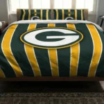 Green Bay Packers Stripe Style Bedding Set Best Selling