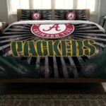 Green Bay Packers Sunburst Splatter Bedding Set Best Selling