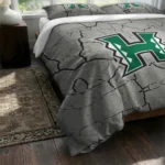 Hawaii Rainbow Warriors Cracked Texture Bedding Set Best Selling