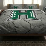 Hawaii Rainbow Warriors Cracked Texture Bedding Set Best Selling