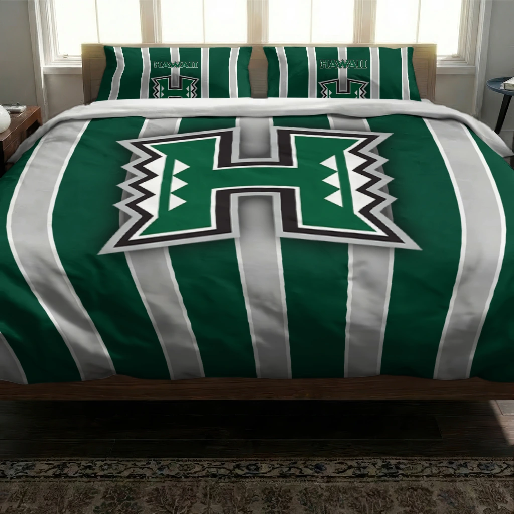 Hawaii Rainbow Warriors Stripe Style Bedding Set Latest Model Hawaii Rainbow Warriors Stripe Style Bedding Set Latest Model