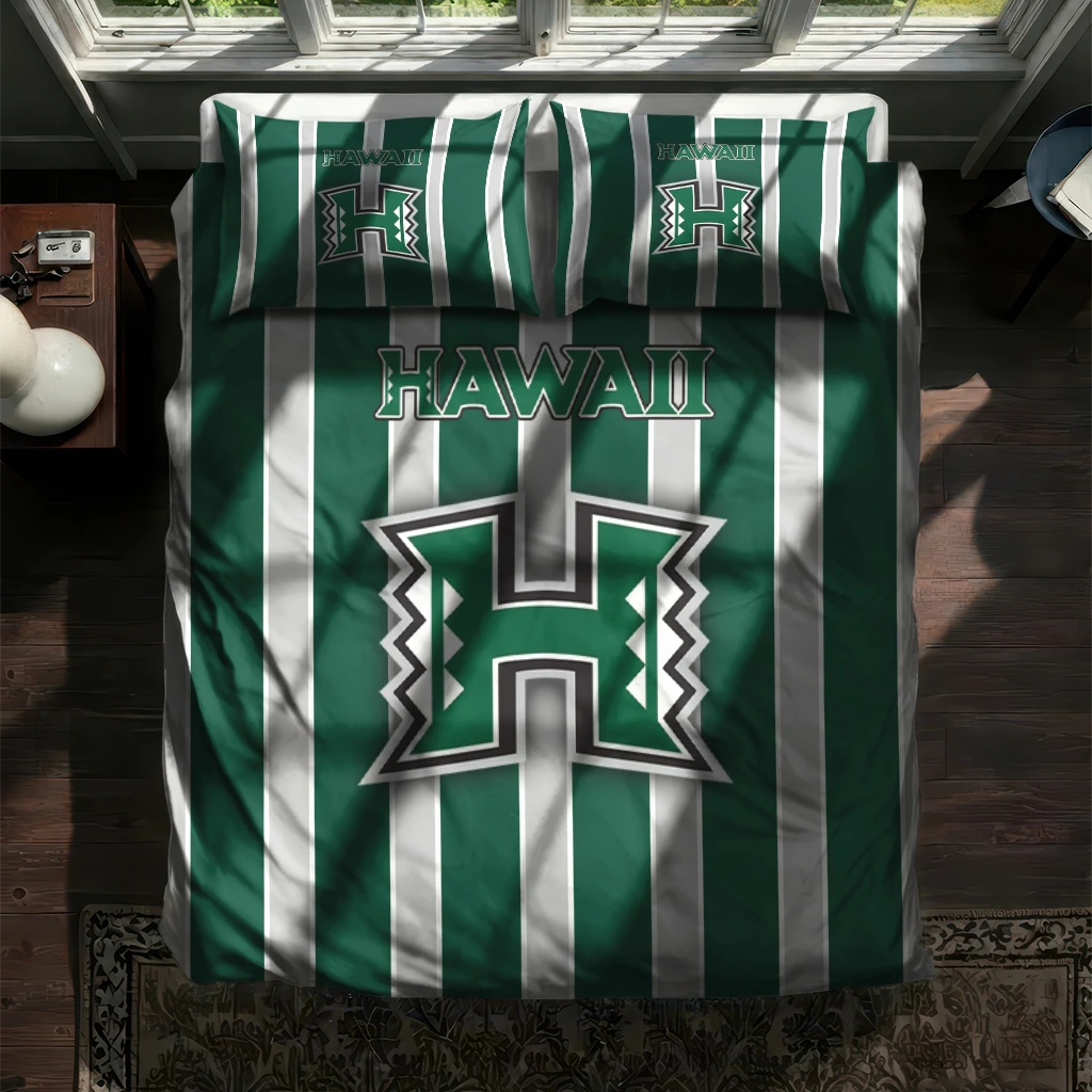 Hawaii Rainbow Warriors Stripe Style Bedding Set New Arrival Hawaii Rainbow Warriors Stripe Style Bedding Set New Arrival