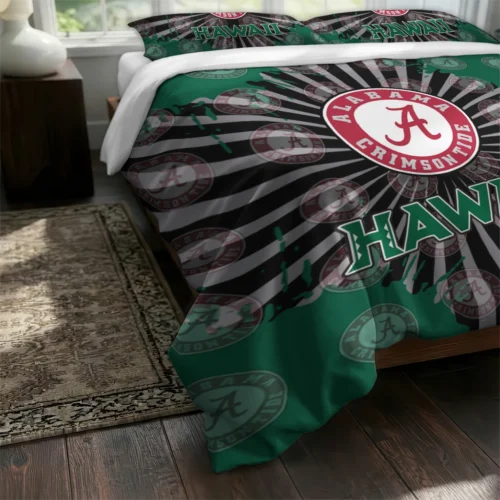 Hawaii Rainbow Warriors Sunburst Splatter Bedding Set Fashion Forward