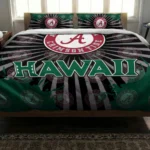 Hawaii Rainbow Warriors Sunburst Splatter Bedding Set Best Selling