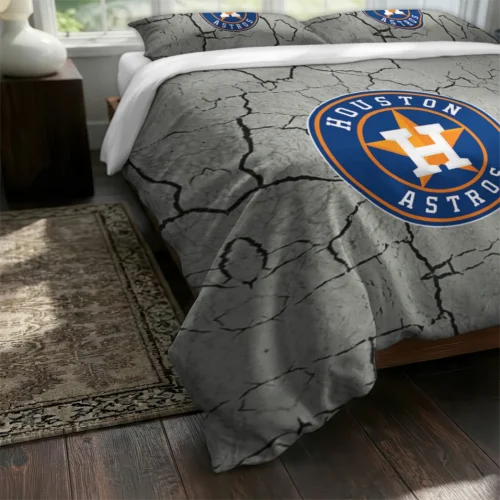 Houston Astros Cracked Texture Bedding Set Fashion Forward