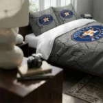 Houston Astros Cracked Texture Bedding Set Best Selling