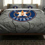 Houston Astros Cracked Texture Bedding Set Best Selling