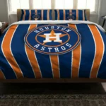 Houston Astros Stripe Style Bedding Set Best Selling