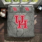 Houston Cougars Cracked Texture Bedding Set Best Selling