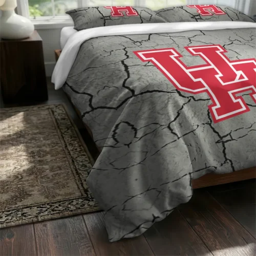 Houston Cougars Cracked Texture Bedding Set Fashion Forward
