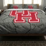 Houston Cougars Cracked Texture Bedding Set Best Selling