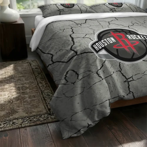 Houston Rockets Cracked Texture Bedding Set Fashion Forward