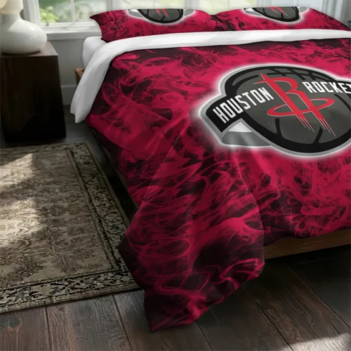 Houston Rockets Red Mist Bedding Set Fashion Forward
