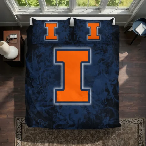 Illinois Fighting Illini Red Mist Bedding Set Best Selling