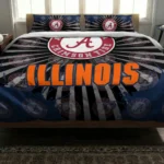 Illinois Fighting Illini Sunburst Splatter Bedding Set Best Selling