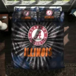 Illinois Fighting Illini Sunburst Splatter Bedding Set Best Selling