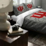 Indiana Hoosiers Cracked Texture Bedding Set Best Selling