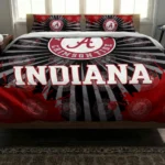 Indiana Hoosiers Sunburst Splatter Bedding Set Best Selling