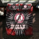 Indiana Hoosiers Sunburst Splatter Bedding Set Best Selling