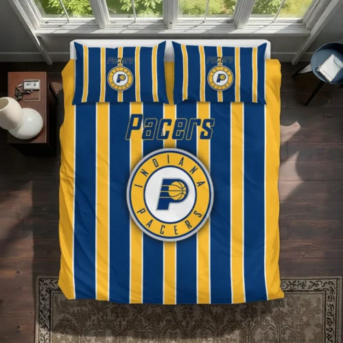Indiana Pacers Stripe Style Bedding Set Best Selling