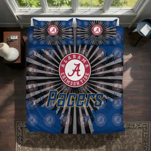 Indiana Pacers Sunburst Splatter Bedding Set Best Selling