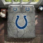 Indianapolis Colts Cracked Texture Bedding Set Best Selling