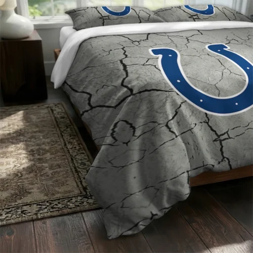 Indianapolis Colts Cracked Texture Bedding Set Fashion Forward