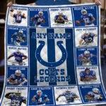 Indianapolis Colts Quilt Blanket Legends Blue White