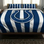 Indianapolis Colts Stripe Style Bedding Set Best Selling