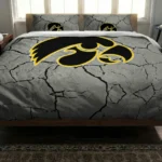Iowa Hawkeyes Cracked Texture Bedding Set Best Selling