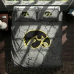 Iowa Hawkeyes Cracked Texture Bedding Set Best Selling