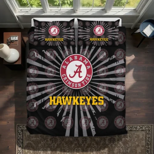 Iowa Hawkeyes Sunburst Splatter Bedding Set Best Selling