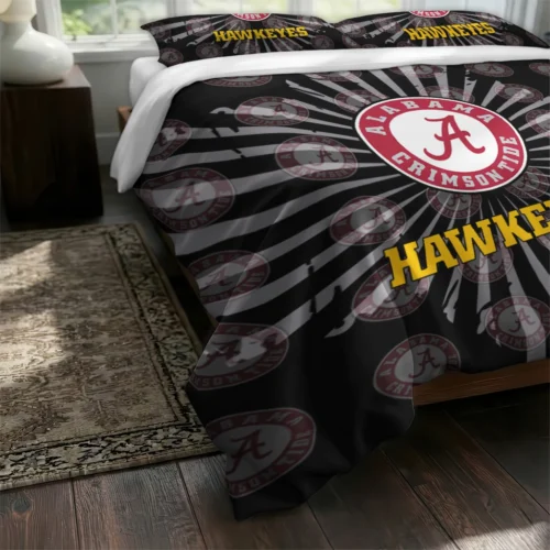 Iowa Hawkeyes Sunburst Splatter Bedding Set Fashion Forward