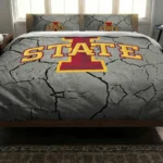 Iowa State Cyclones Cracked Texture Bedding Set Best Selling