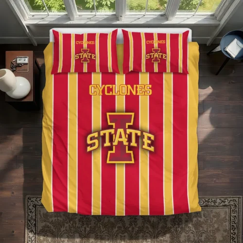 Iowa State Cyclones Stripe Style Bedding Set Best Selling