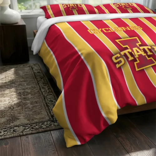 Iowa State Cyclones Stripe Style Bedding Set Fashion Forward