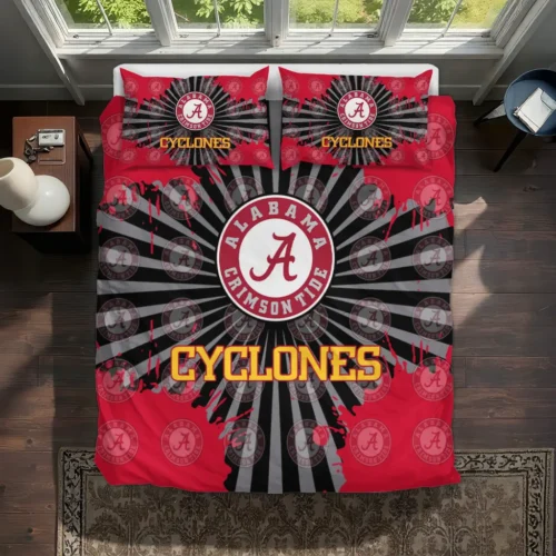 Iowa State Cyclones Sunburst Splatter Bedding Set Best Selling